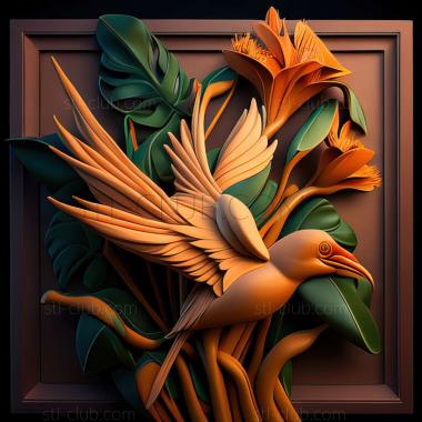 3D model Bird of Paradise (STL)